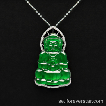 Jadeite jade gudinna av barmhärtighet hänge